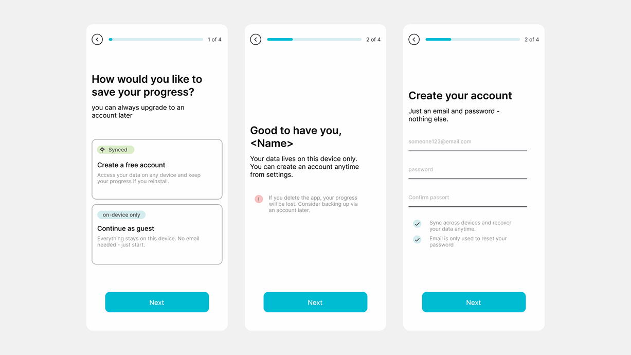 onboarding ui